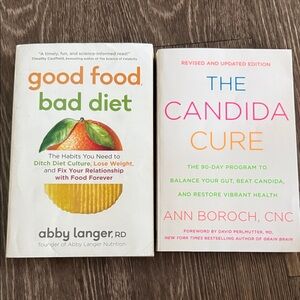 Health books ‘Good Food, Bad Diet’ and ‘The Candida Cure’